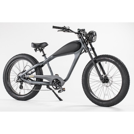 Glarewheel Electric Fat Tire Cruiser Bike, Gray GWEB-CHGR17
